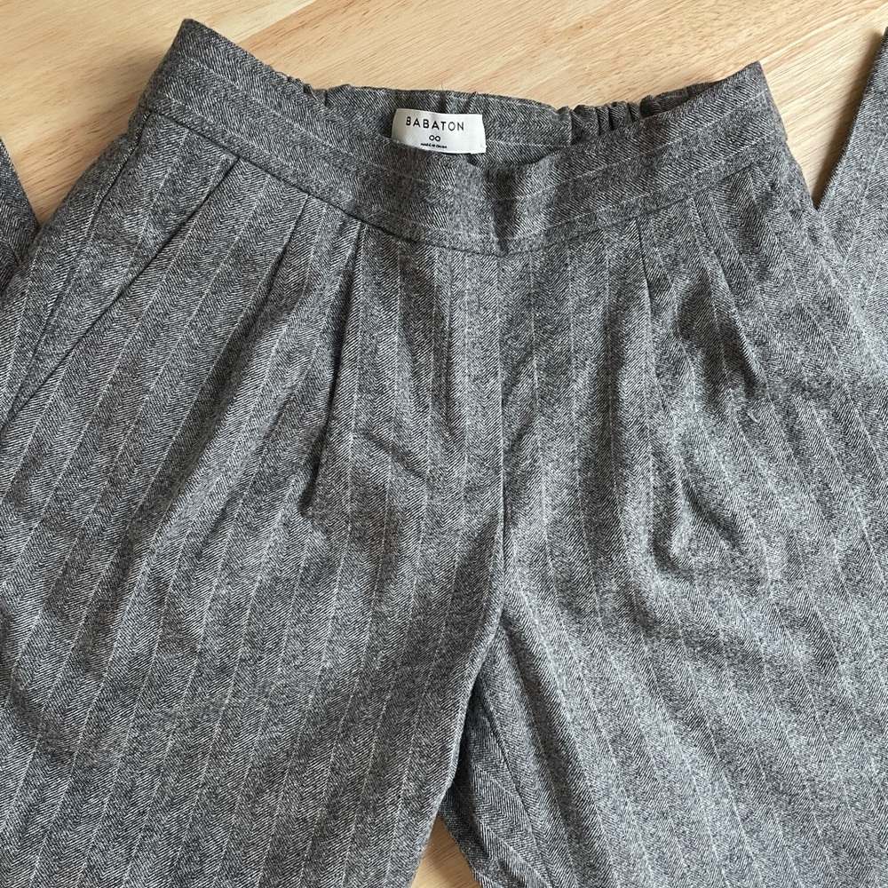 Aritzia Pinstripe Wool trousers